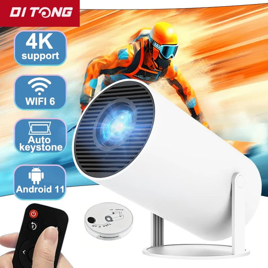 DITONG HY300 Plus HD Projector Portatil 4K 1280x720P Android Wifi LED Video Home Theater Cinema Phone Mini Games Proyector Movie